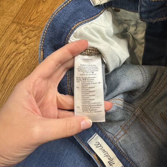Madewell Womens Medium Wash 9'' Mid Rise Skinny Jeans Size 28 Inseam 29 - Picture 9 of 9